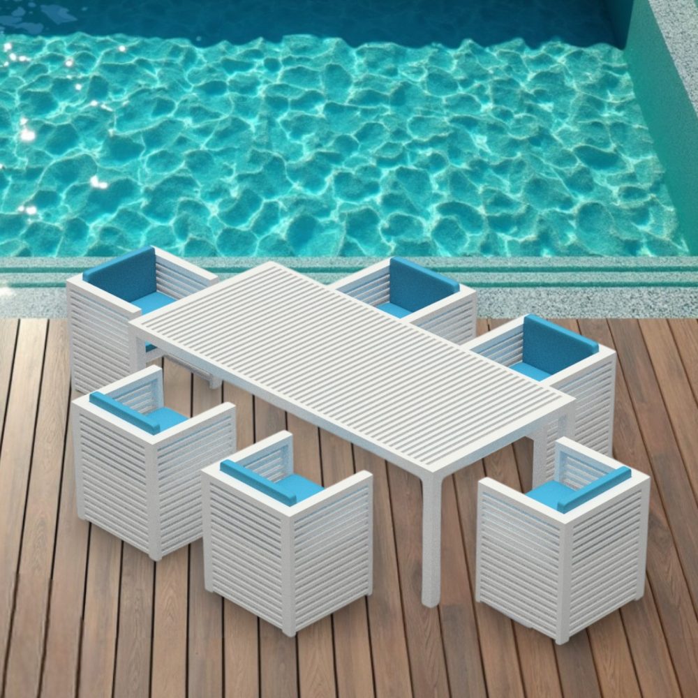 Creative Aluminium Thailand Bespoke Aluminium & Wood Products Sun Lounger Forever 20 White