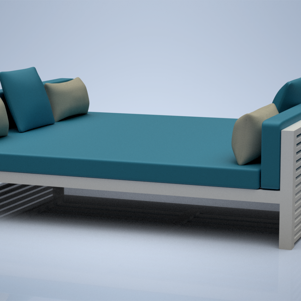 Creative Aluminium Thailand Bespoke Aluminium & Wood Products Daybed Forever 20 White
