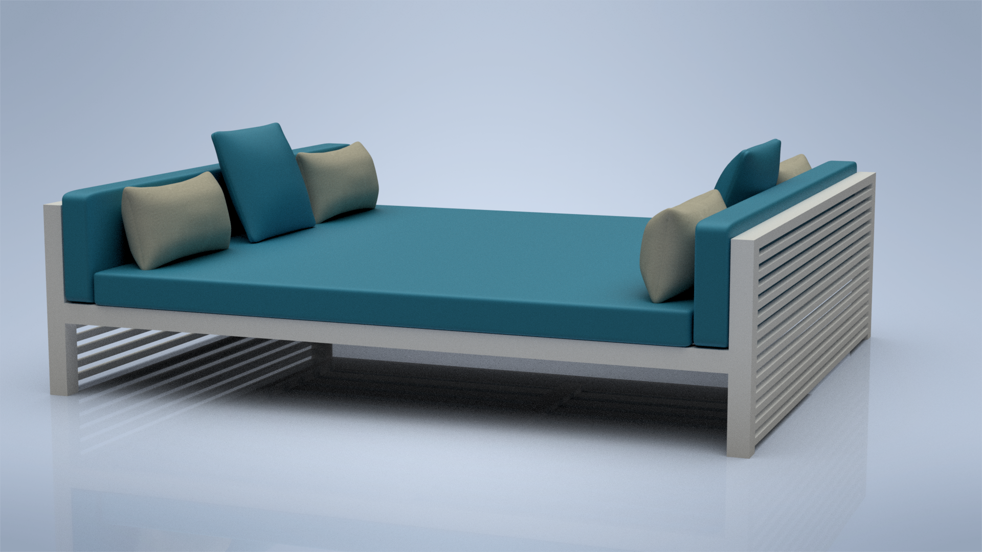 Creative Aluminium Thailand Bespoke Aluminium & Wood Products Daybed Forever 20 White