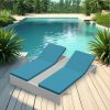 Creative Aluminium Thailand Bespoke Aluminium & Wood Products Double Aluminium Sun Lounger With Integrated Middle Table Set 20mm Forever White Photoroom